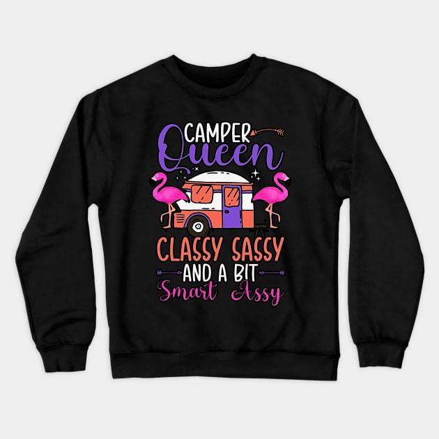 Princess Of Camper Cute Camping Van Kids Girls Crewneck Sweatshirt by masterpiecesai